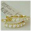 Image 1 : 14K Gold Diamond 1 Carat Earrings Hoop Huggies