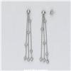 Image 1 : 2" Solid 14K Gold DANGLING Drop Earrings WG New