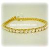 Image 1 : 18K GOLD 12 Carat DIAMOND TENNIS BRACELET $25K 8"