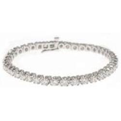 18K GOLD DIAMOND TENNIS BRACELET 7 CARAT 14K