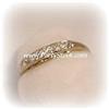 Image 1 : 14K WHITE GOLD BAND REAL DIAMOND INLAY RING