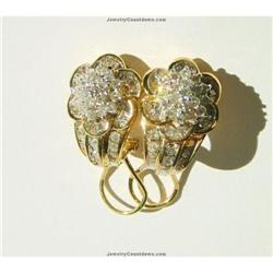 Genuine Diamond 1 Carat Flower Earrings POST BIG