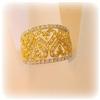 Image 4 : 14K GOLD GENUINE DIAMOND RING HEART WIDE sz 7