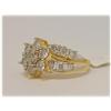Image 3 : Genuine Diamond Ring Yellow Gold WIDE Floral