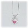 Swarovski Crystal Silver Heart Necklace Sterling BIG