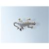 NEW LIZARD PIN BROOCH GOLD SWAROVSKI CRYSTALS