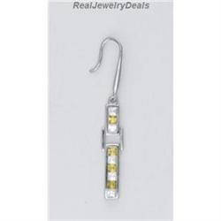 Swarovski Crystals Silver Earrings Dangle Solid NEW