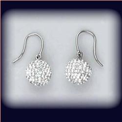 Swarovski Crystals Sterling Silver Earrings BIG NEW