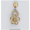 Citrine FLOWER Necklace Sterling Silver SOLID