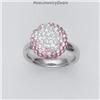 Swarovski Crystals Sterling Silver Ring Dome New