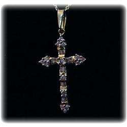 Big 1 Carat Diamond Cross Gold Necklace Pendant