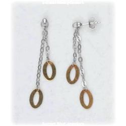 New 2" Solid 14K Gold Dangle Drop Earrings YG