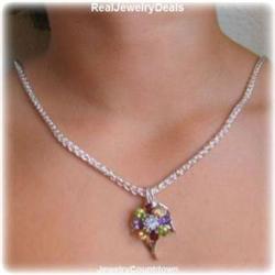 Necklace Gemstones Sterling Silver GENUINE NEW