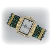 Image 1 : Genuine Jade Bangle Watch Simulated Diamond NEW