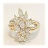 Big 14K Gold Genuine 1 Carat Diamond Ring Sz 6