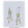 Image 2 : Genuine Peridot DANGLING LONG DROP Earrings NEW