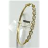 Image 4 : Bangle Bracelet Genuine Diamond Yellow Gold 10K