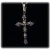 Big 1 Carat Diamond Cross Gold Necklace Pendant