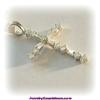 Image 2 : 14K WHITE GOLD GENUINE DIAMOND CROSS PENDANT 1"