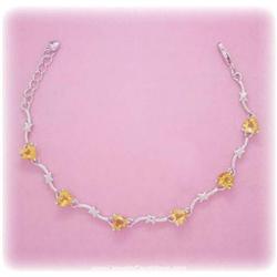 Genuine Citrine Bracelet Sterling Silver SOLID