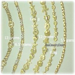 Lot of 6 14K Gold Stampato Bracelets 56g Italy