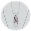 Swarovski Crystals Silver Sandal Necklace Sterling
