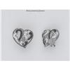 Swarovski Crystals Silver Earrings Hearts Solid NEW