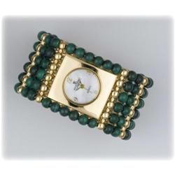 Genuine jade Bangle Watch Bracelet Gold New