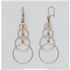 Image 1 : 3" Solid 14K Pink Gold Dangle Hoops Earrings NEW