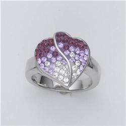 Crystals Sterling Silver Ring SNAKE SERPENT Swarovskis BIG