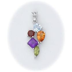 Peridot Amethyst Citrine Garnet Necklace Topaz