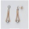 Image 2 : New 1" Solid 14K Gold Dangle Drop Earrings YG