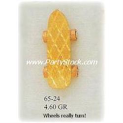 14K Gold 3D Pendant Charm SKATEBOARD TONY HAWK