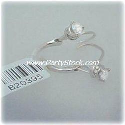 DIAMOND Earrings 14K GOLD HUGGIES J Hoops White