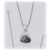 Image 1 : Swarovski Crystal Silver BIG HEART Necklace Sterling