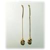 Image 2 : Diamond Earrings Yellow Gold Bevel Dangle Drop