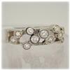 Image 1 : 14k Gold Ring Diamond Bubbles White Genuine NEW