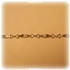 Image 3 : REAL Diamond Heart Bracelet 10K Gold 7" Links