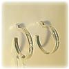 Image 3 : 1" REAL DIAMOND HOOPS Earrings 14K WHITE GOLD