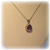 Image 4 : 14K WHITE GOLD AMETHYST DIAMOND NECKLACE 3 Ct.