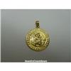 Image 2 : Saint Christopher Pendant Charm Solid 14K GOLD