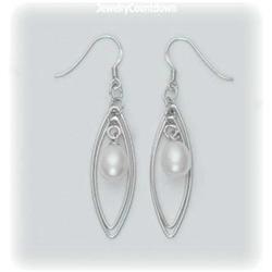 Genuine Pearl Earrings Dangle Dangling Drop NEW