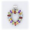 Image 2 : Heart Necklace Amethyst Garnet Citrine Peridot