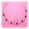 Image 1 : Genuine Garnet Bracelet Solid Sterling Silver