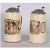 Image 1 : PAIR OF GERMAN BEER STEINS, with courtship