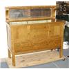 Image 1 : MISSION OAK SIDEBOARD, with mirrored back,