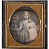 Image 1 : DAGUERREOTYPE OF GIRL WITH DOLL 3 5/8"x 3