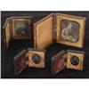Image 1 : GROUP OF 4 DAGUERATYPES, largest 3 5/8"x3