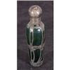 Image 1 : VICTORIAN SILVER OVERLAY SCENT BOTTLE, gre