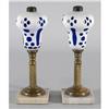 Image 1 : PAIR OF CUT TO CLEAR FLUID LAMPS 13" high,